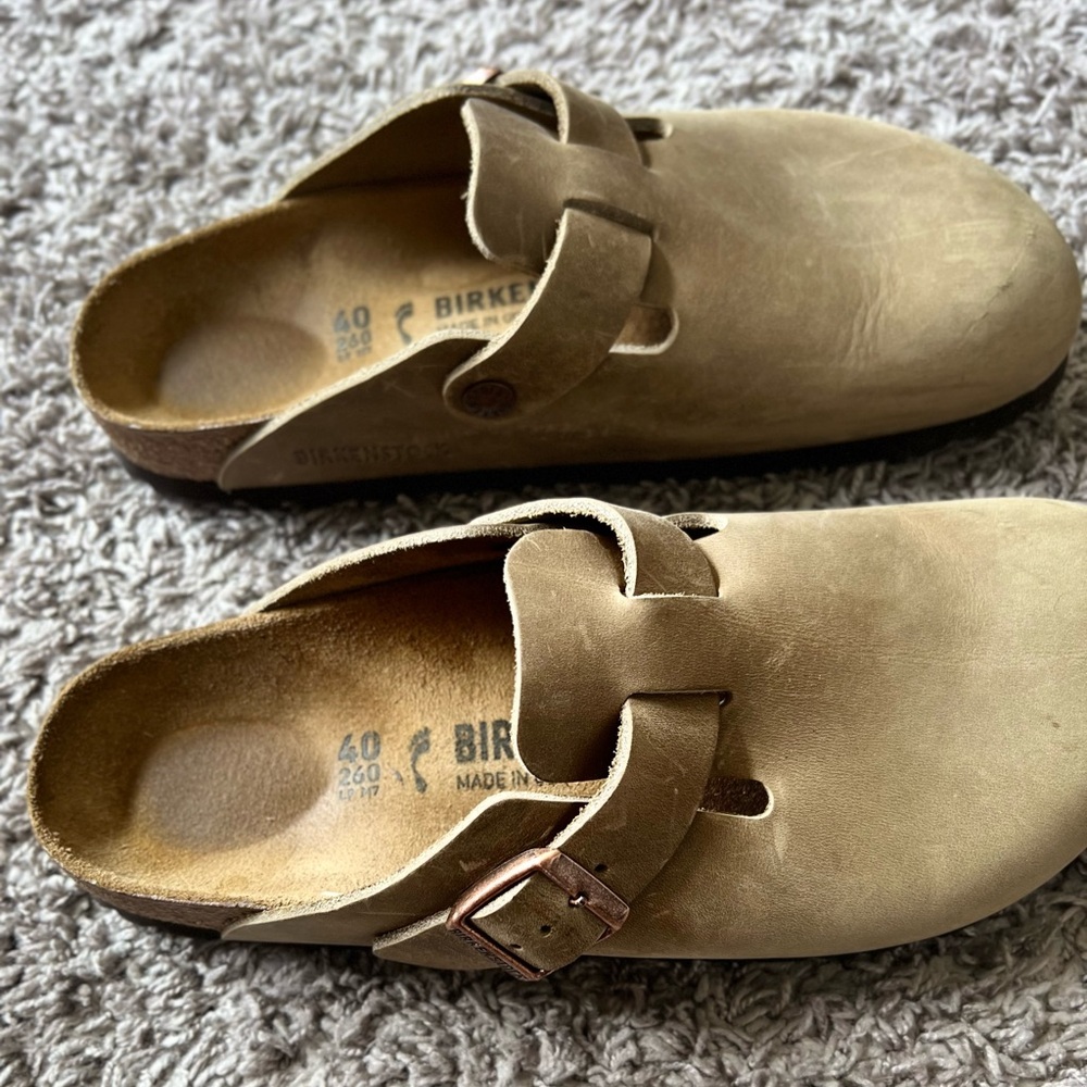 Birkenstock Boston Clogs Tobacco Brown